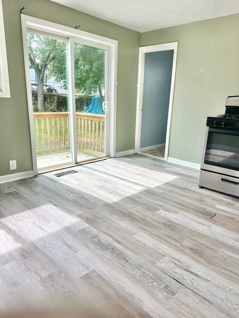 Empty room, Interior, Kitchen, Wood Texture Flooring