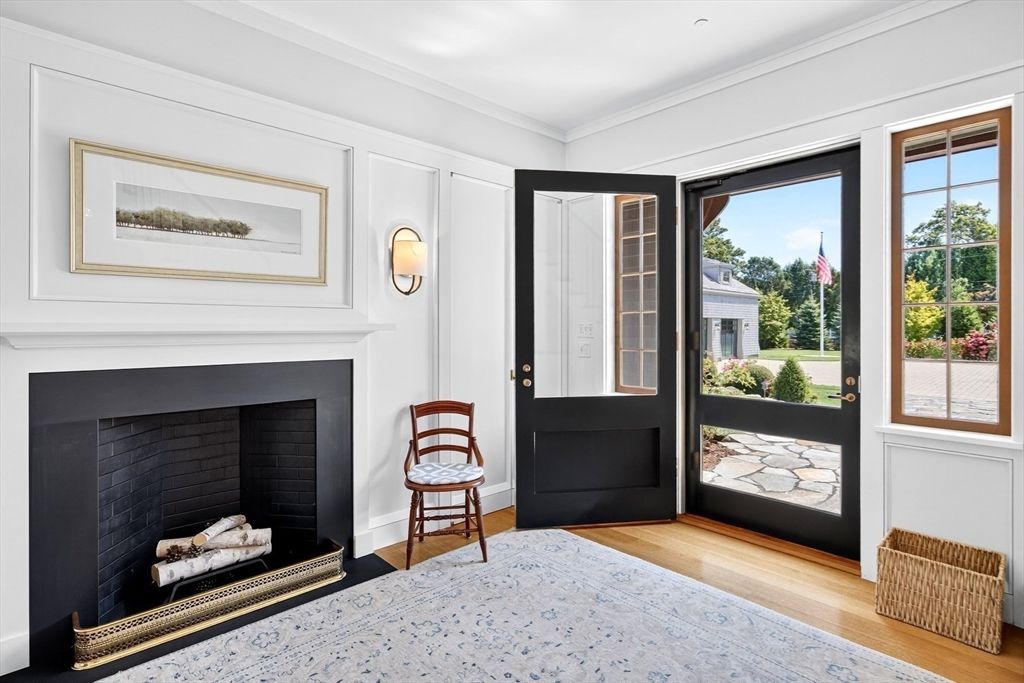 Fireplace, Interior, Wood Texture Flooring