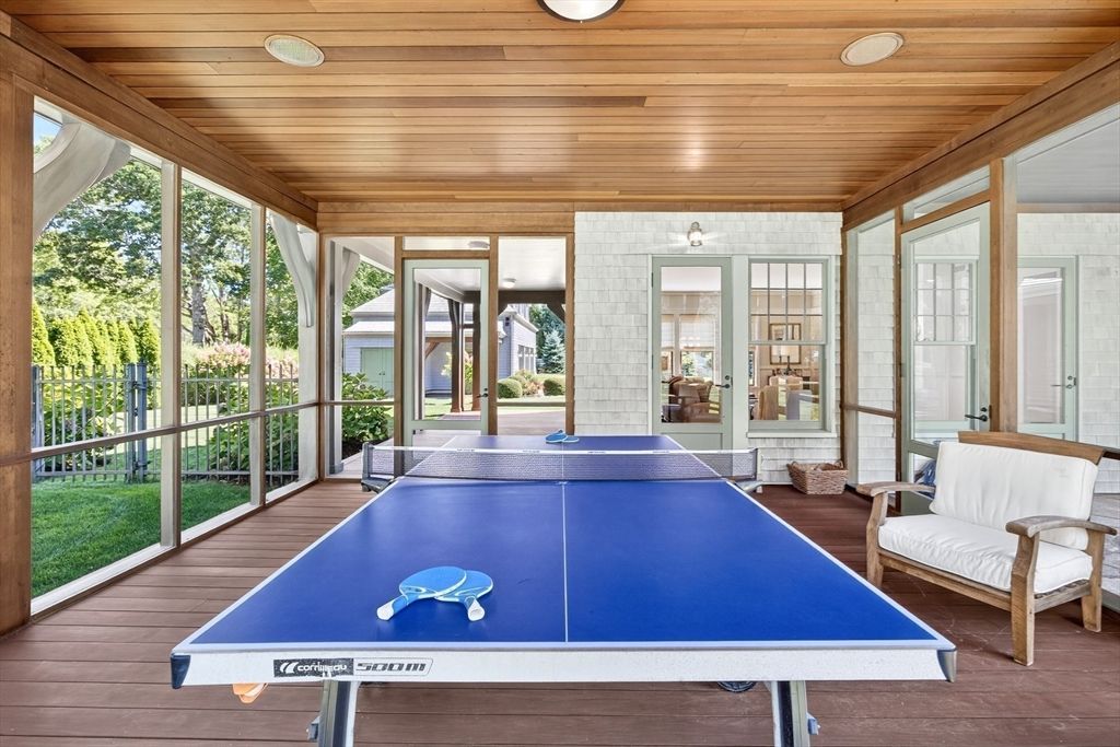 Game Room, Interior, Recessed Lighting, Wooden Ceilings, Wood Texture Flooring