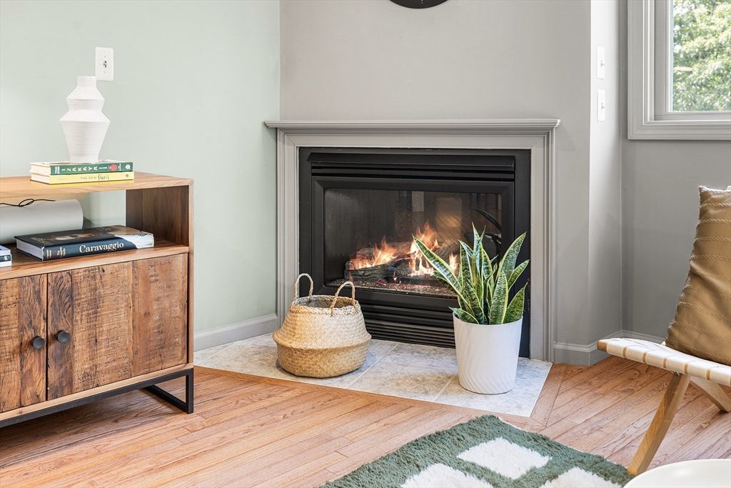 Fireplace, Interior, Wood Texture Flooring