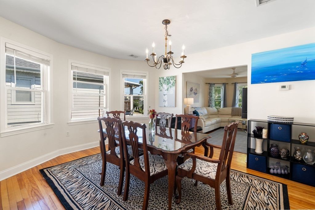 Chandelier, Dining room, Interior, Wood Texture Flooring