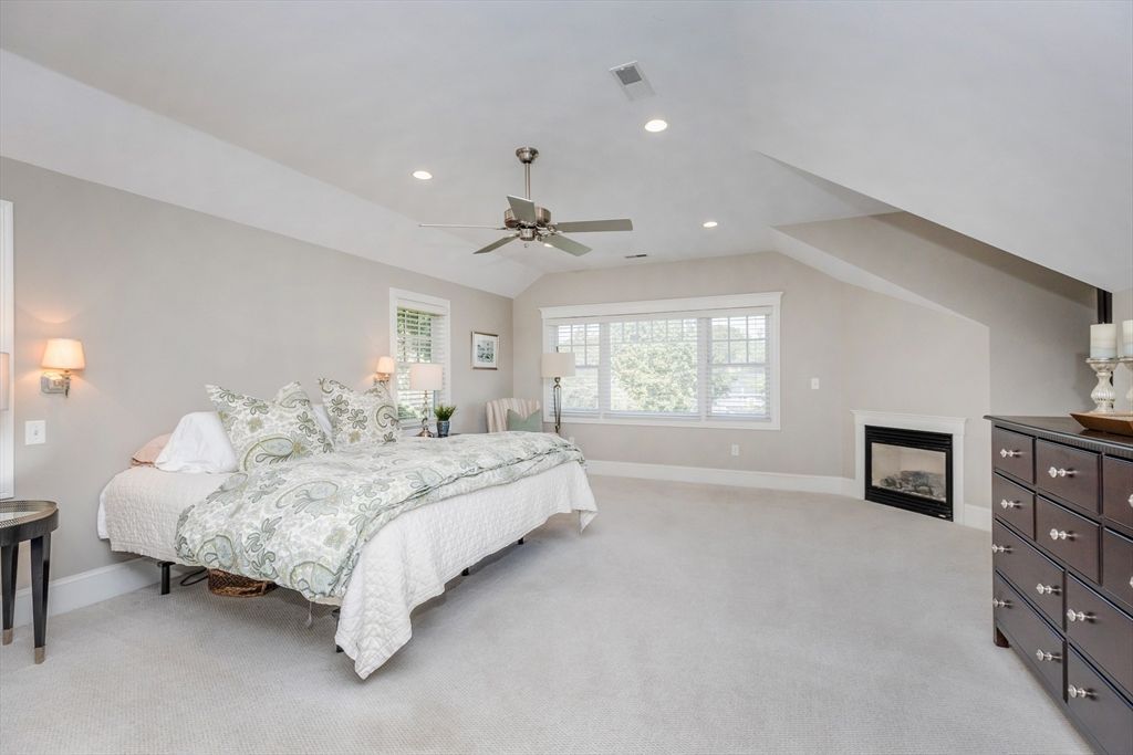 Bedroom, Fireplace, Interior, Recessed Lighting