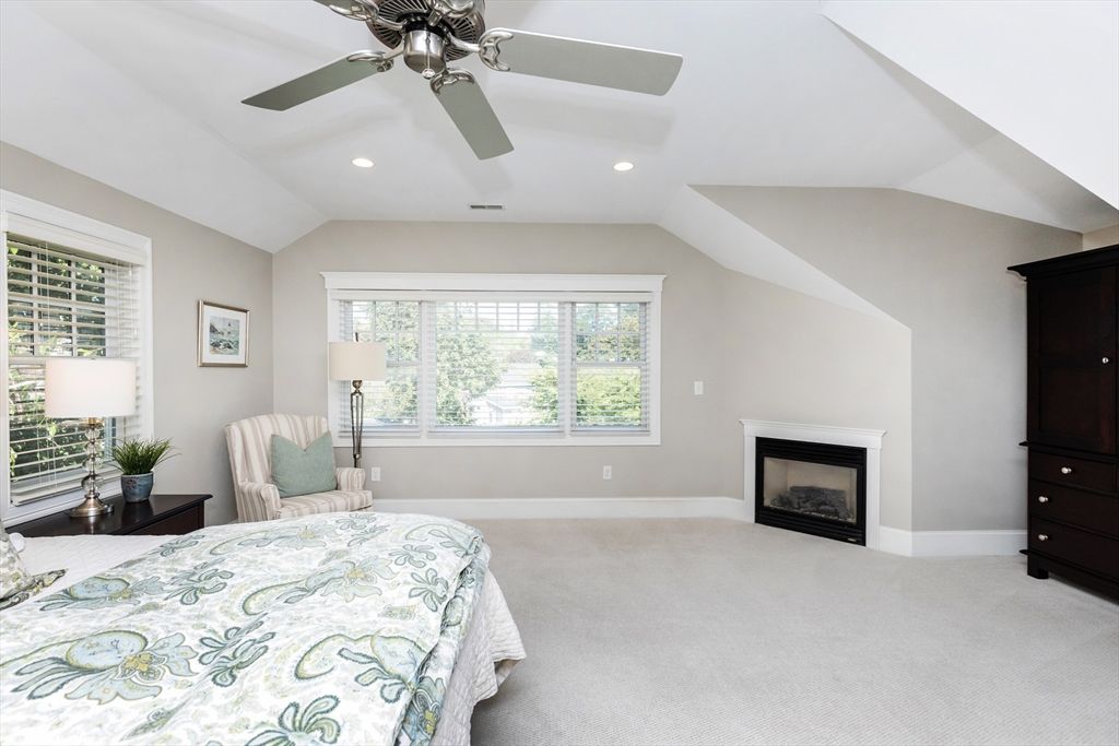Bedroom, Fireplace, Interior, Recessed Lighting
