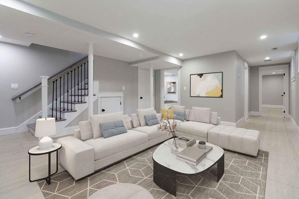 Interior, Living room, Recessed Lighting