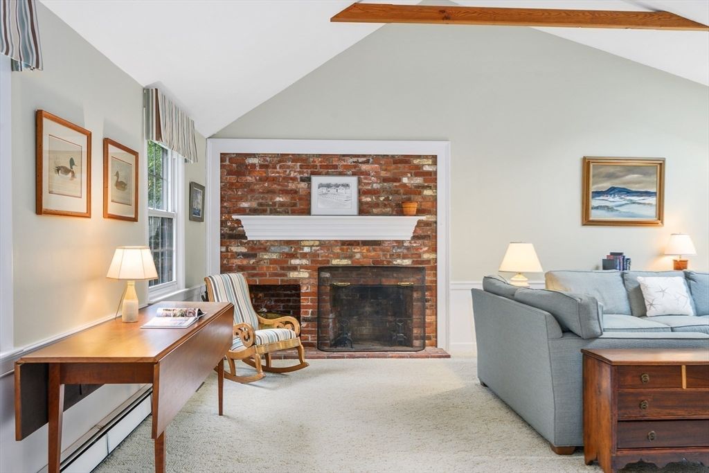 Fireplace, Home Office, Interior, Stone Walls