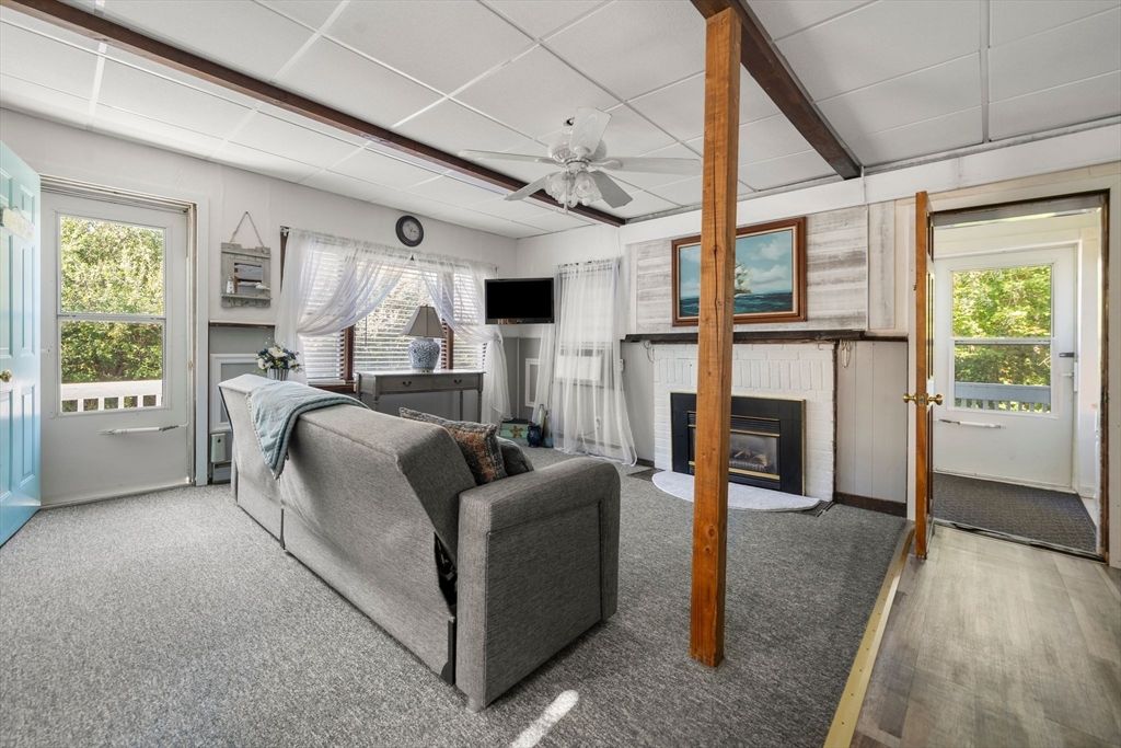 Fireplace, Interior, Wood Texture Flooring