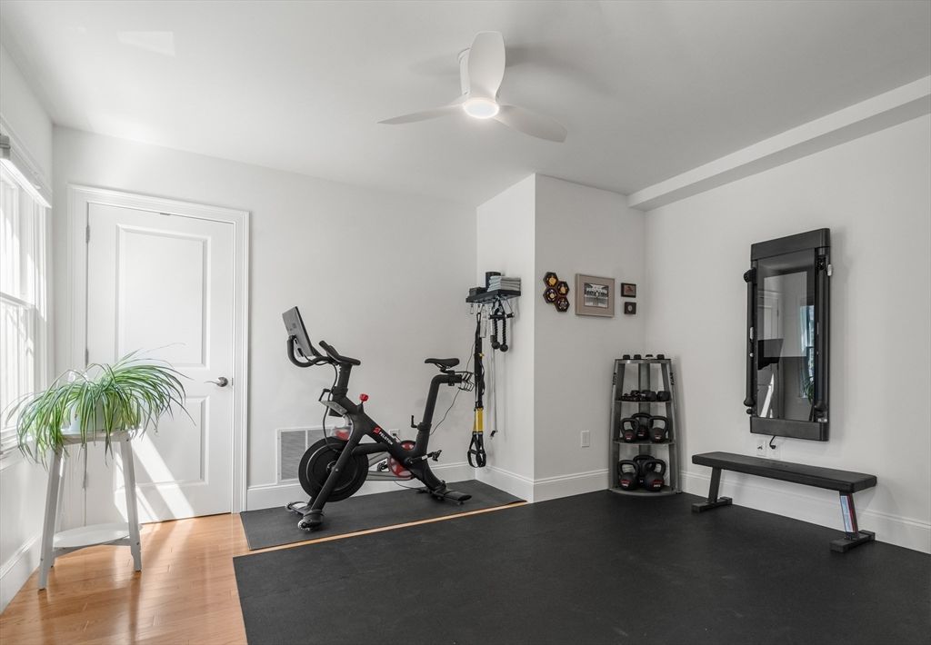 Fitness Equipment, Interior, Wood Texture Flooring