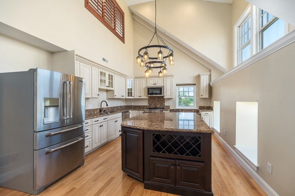 Interior, Kitchen, Pendant Lights, Stainless Steel Appliances, Wood Texture Flooring