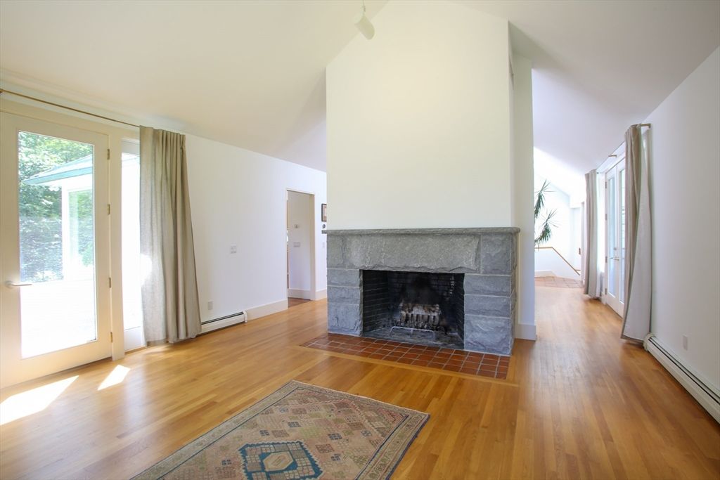 Empty room, Fireplace, Interior, Wood Texture Flooring