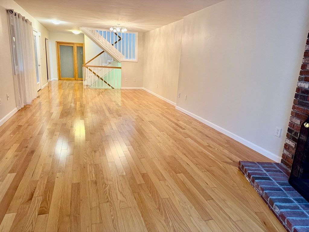 Empty room, Fireplace, Interior, Wood Texture Flooring