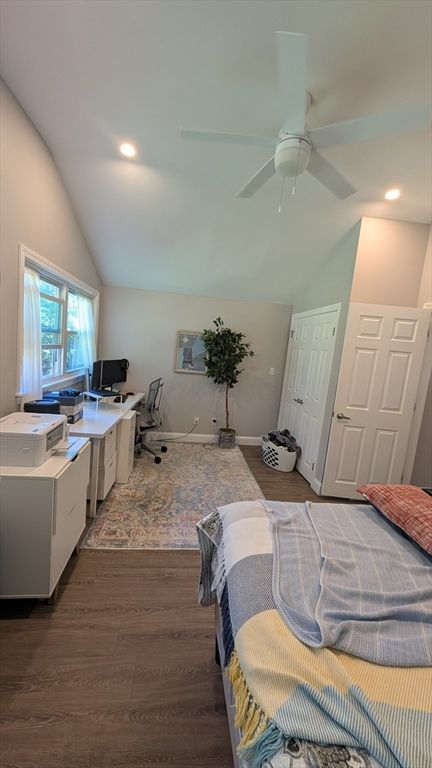 Bedroom, Home Office, Interior, Recessed Lighting, Wood Texture Flooring