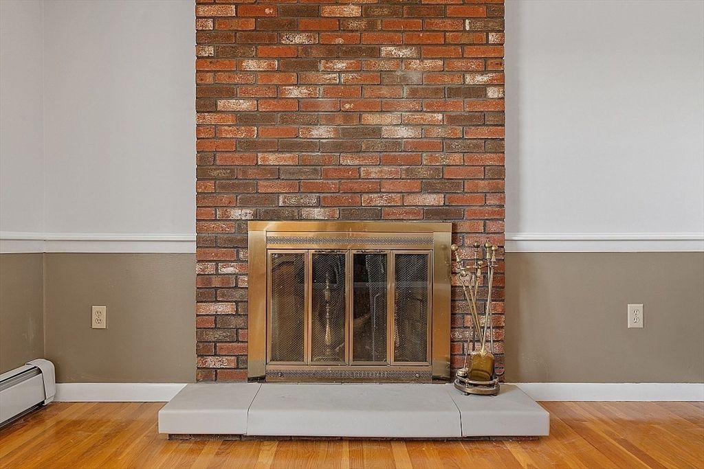 Fireplace, Interior, Stone Walls, Wood Texture Flooring