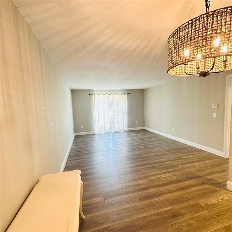 Chandelier, Empty room, Interior, Wood Texture Flooring