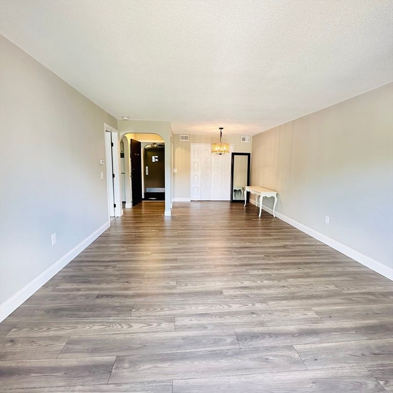 Chandelier, Empty room, Interior, Wood Texture Flooring
