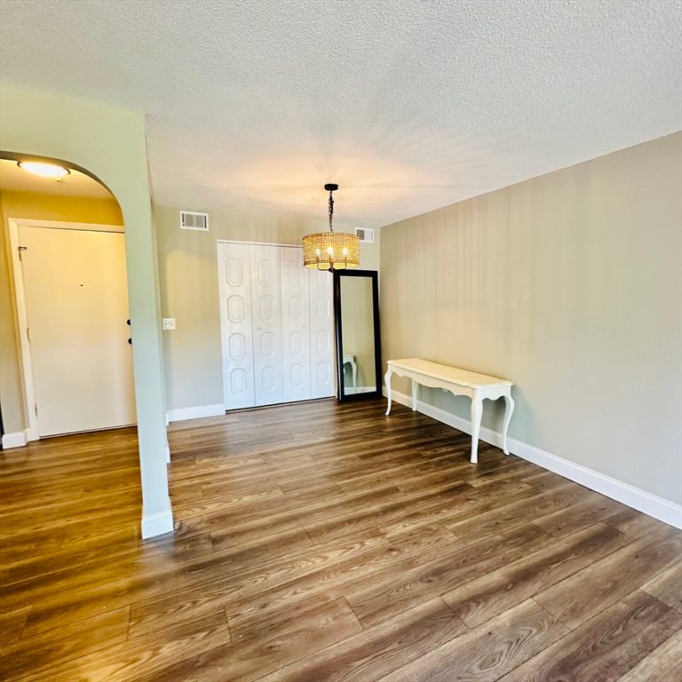 Chandelier, Empty room, Interior, Wood Texture Flooring