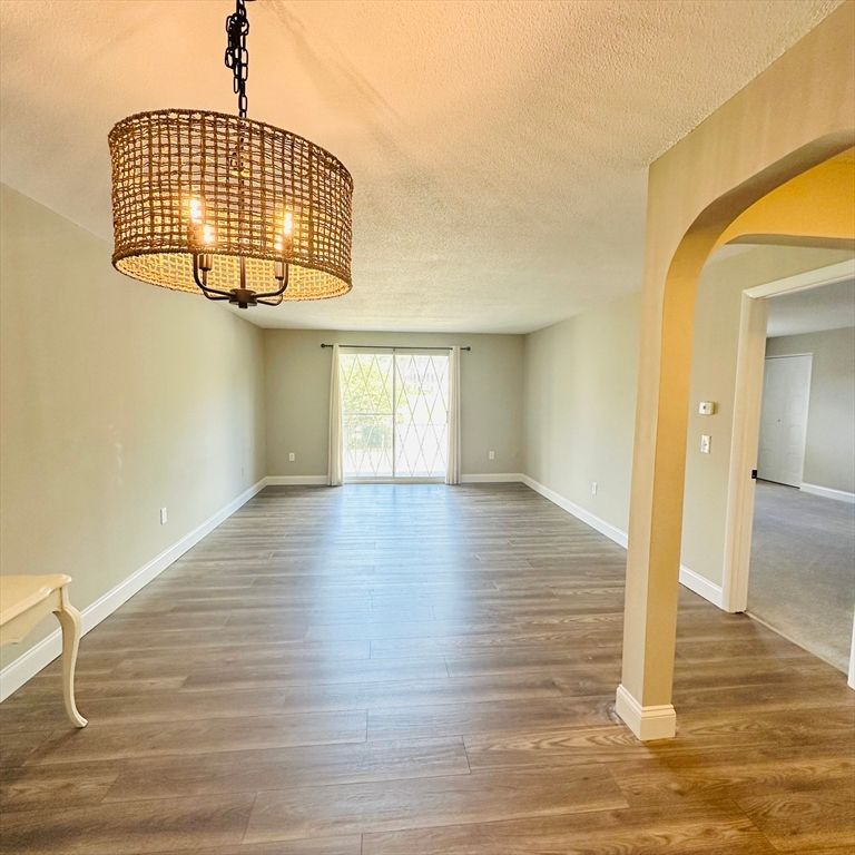 Chandelier, Empty room, Interior, Wood Texture Flooring