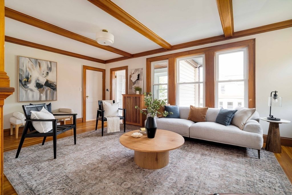Interior, Living room, Wooden Beams, Wood Texture Flooring