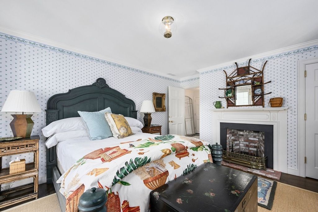 Bedroom, Fireplace, Interior