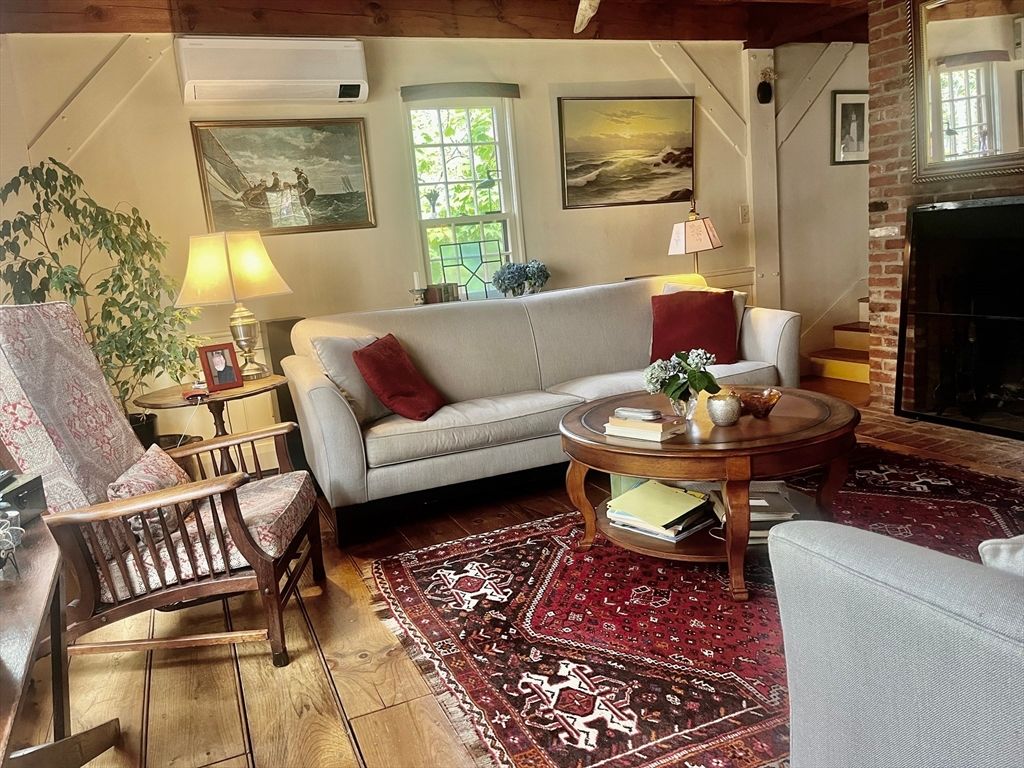 Interior, Living room, Stone Walls, Wood Texture Flooring