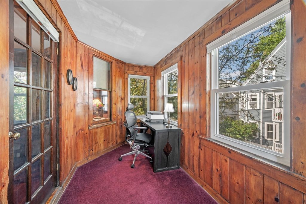 Home Office, Interior, Wooden Walls