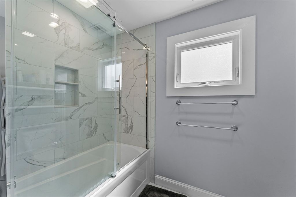 Bathroom, Glass Shower, Interior, Marble Walls
