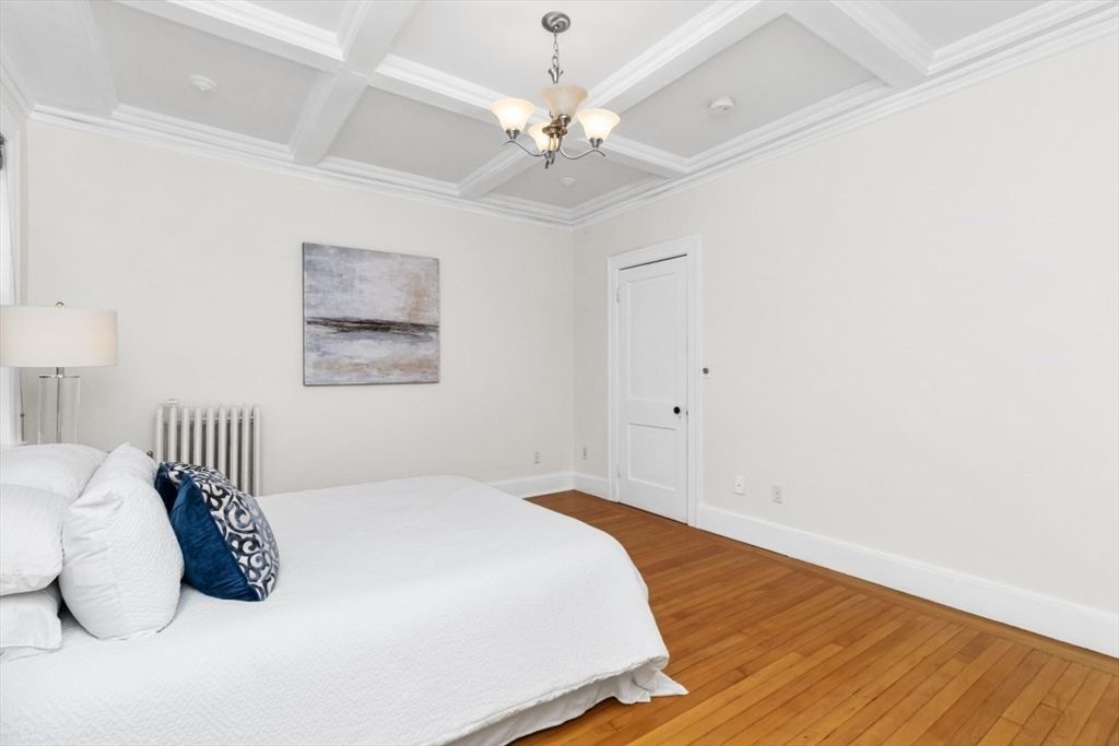 Bedroom, Chandelier, Interior, Wood Texture Flooring