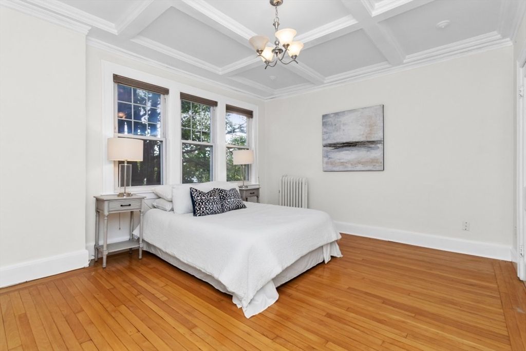 Bedroom, Chandelier, Interior, Wood Texture Flooring