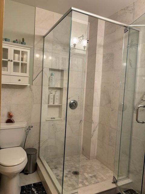 Bathroom, Glass Shower, Interior, Marble Walls