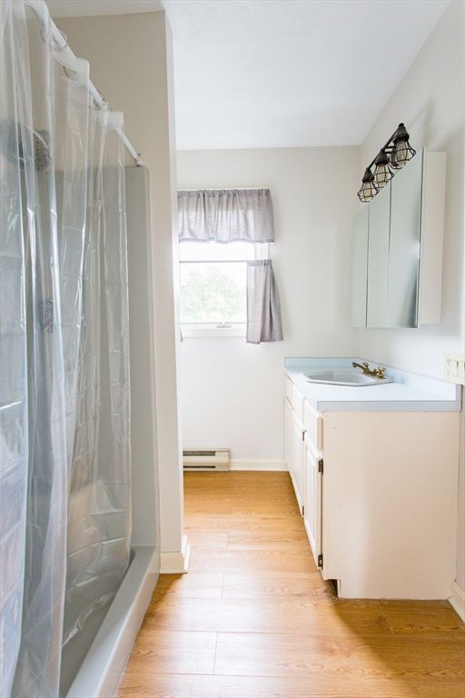 Bathroom, Interior, Wood Texture Flooring