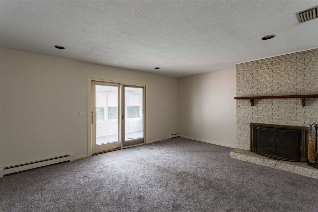 Empty room, Fireplace, Interior, Recessed Lighting