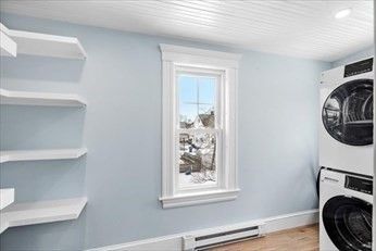 Interior, Recessed Lighting, Utility Closets, Washer, Wood Texture Flooring