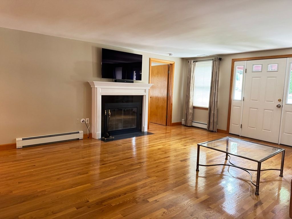 Empty room, Fireplace, Interior, Wood Texture Flooring