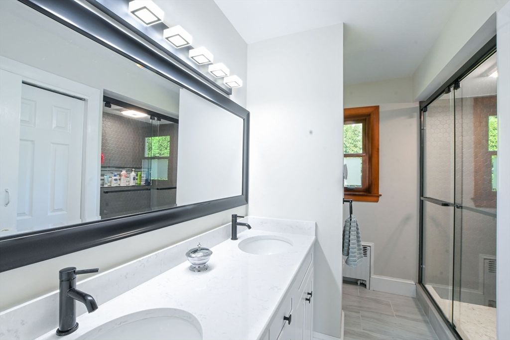 Bathroom, Dual Sink Vanities, Glass Shower, Interior