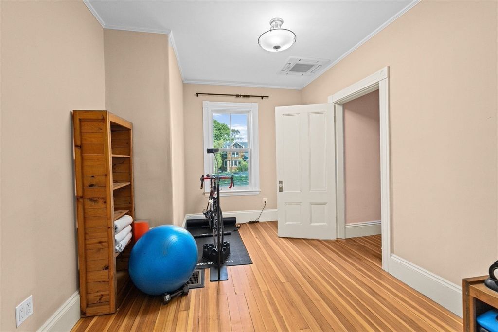 Fitness Equipment, Interior, Wood Texture Flooring