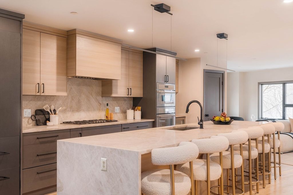 Interior, Kitchen, Pendant Lights, Recessed Lighting, Stainless Steel Appliances