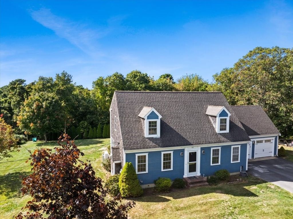 Attached, Backyard, Detached Garage, Exterior, Facade, Cape Cod