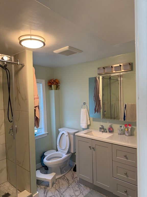 Bathroom, Glass Shower, Interior, Marble, Marble Walls