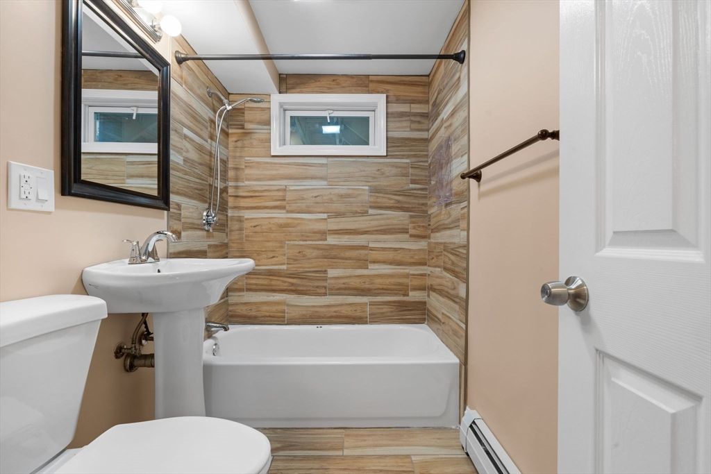 Bathroom, Interior, Wood Texture Flooring, Wooden Walls