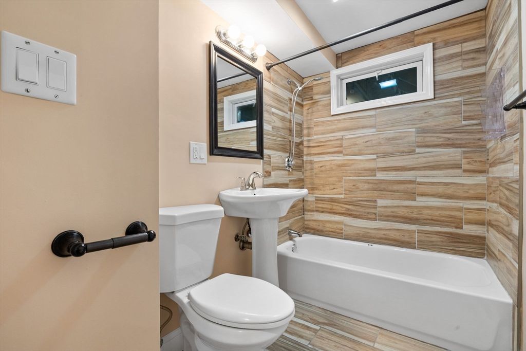Bathroom, Interior, Wood Texture Flooring, Wooden Walls