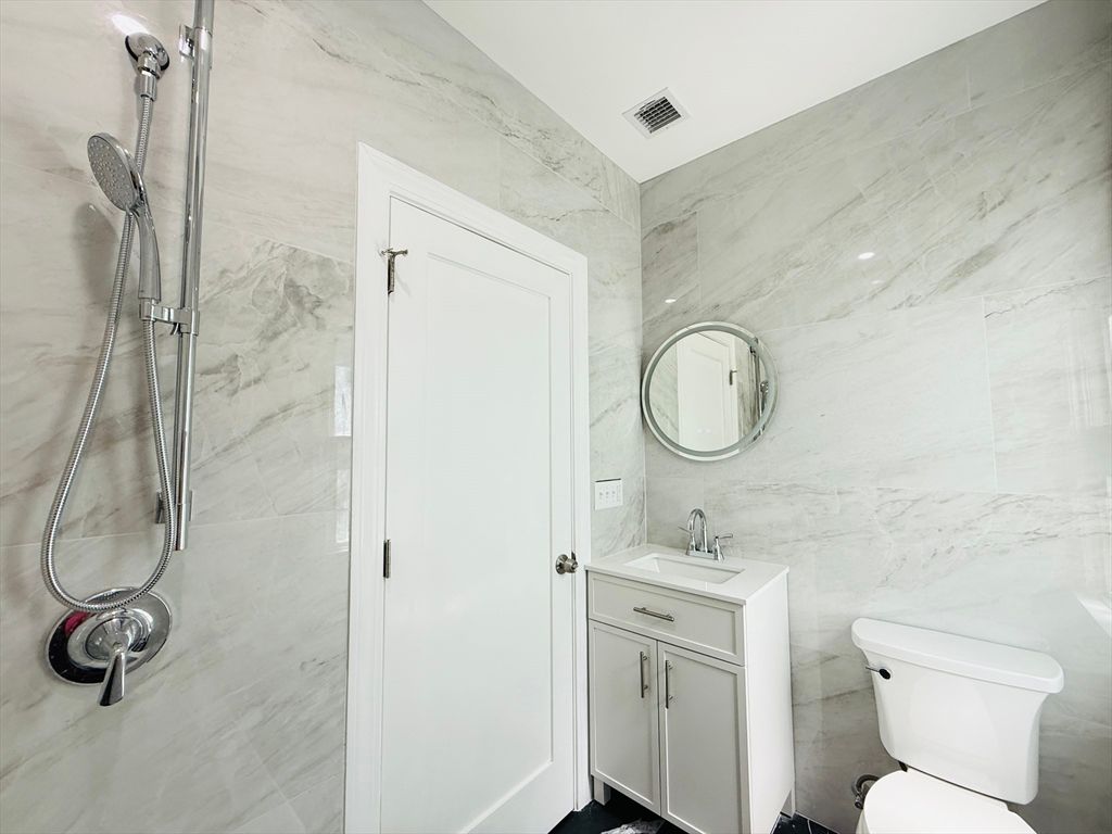 Bathroom, Glass Shower, Interior, Marble Walls