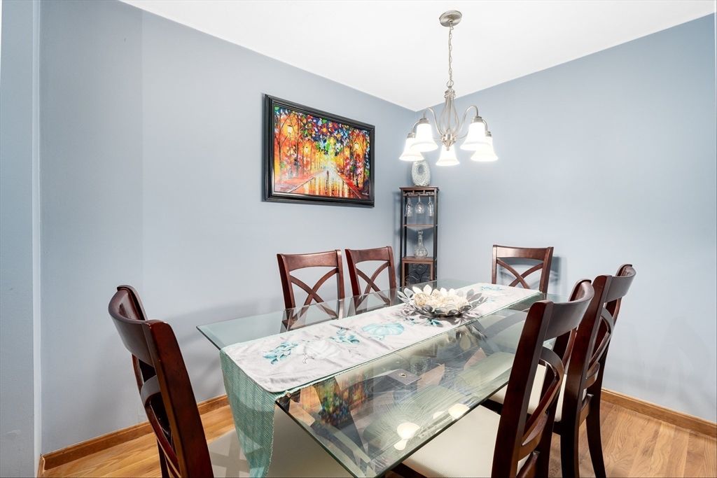 Chandelier, Dining room, Interior, Pendant Lights, Wood Texture Flooring