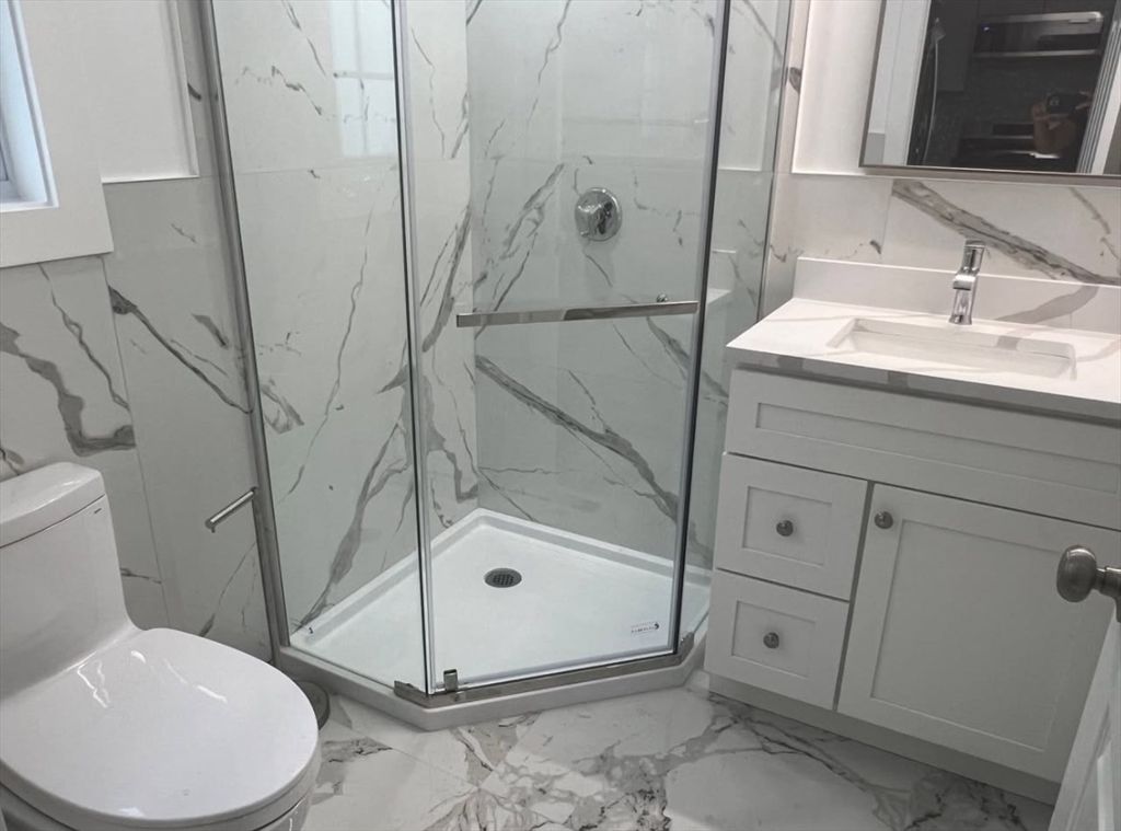 Bathroom, Glass Shower, Interior, Marble, Marble Walls