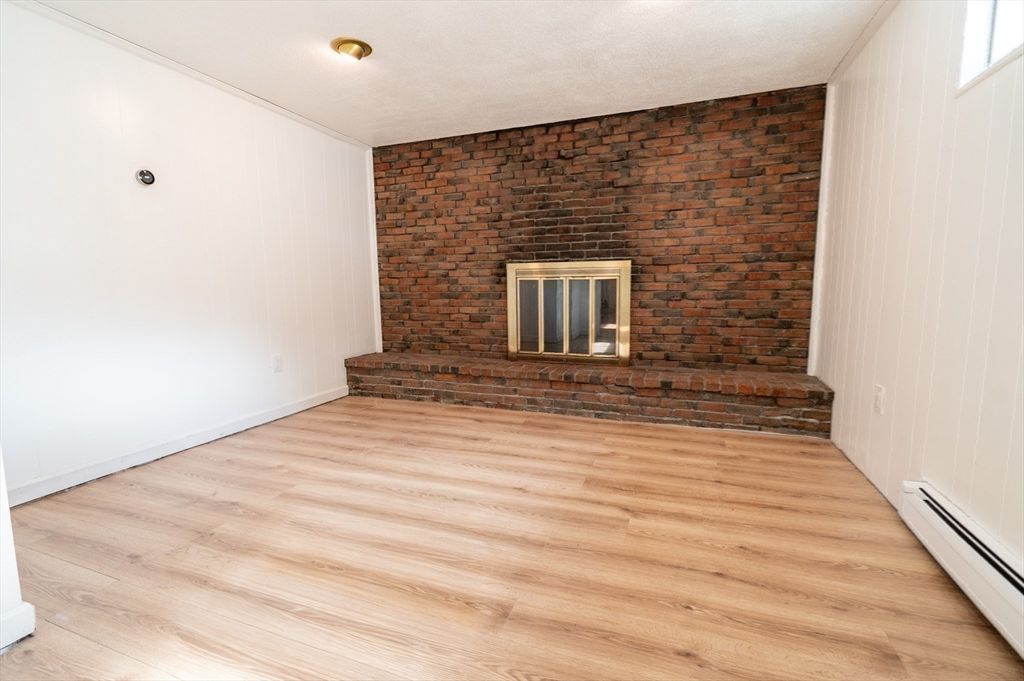 Empty room, Interior, Stone Walls, Wood Texture Flooring