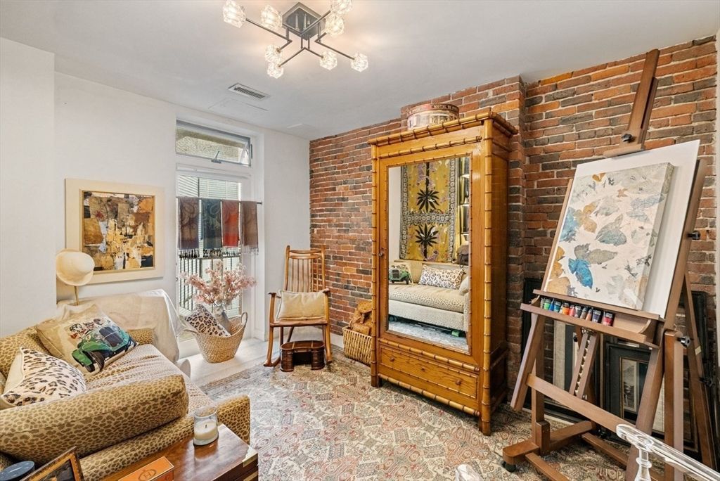 Interior, Living room, Stone Walls
