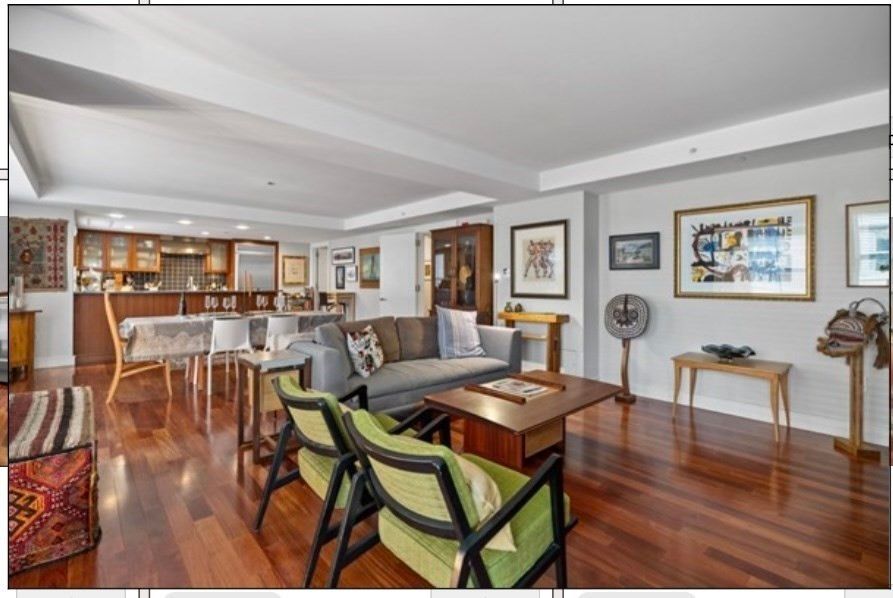 Dining room, Interior, Kitchen, Living room, Recessed Lighting, Wood Texture Flooring