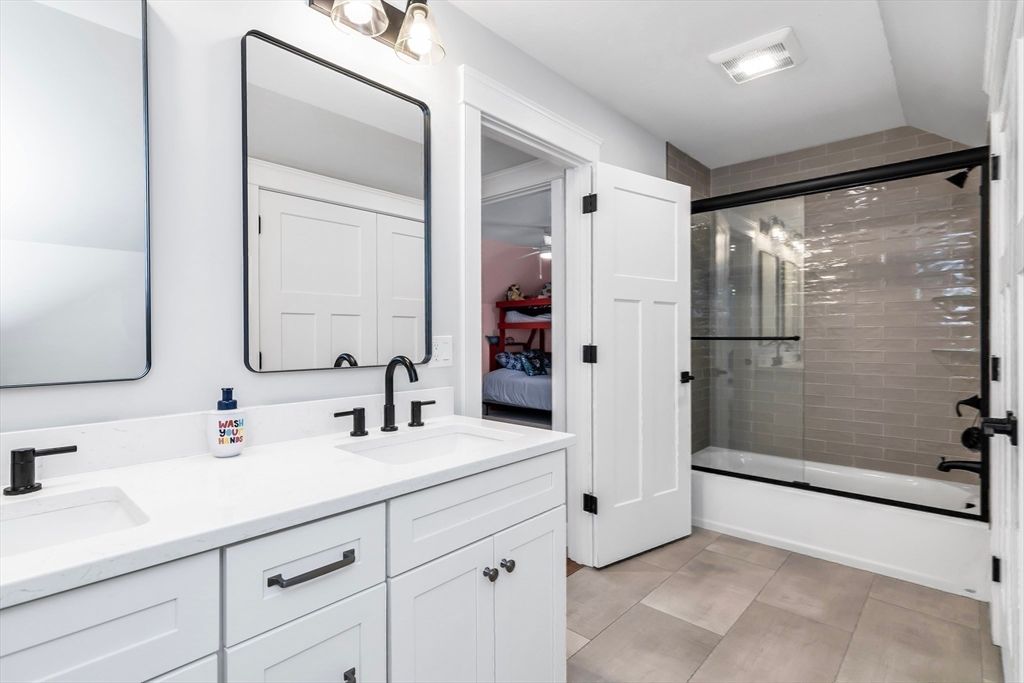 Bathroom, Dual Sink Vanities, Glass Shower, Interior