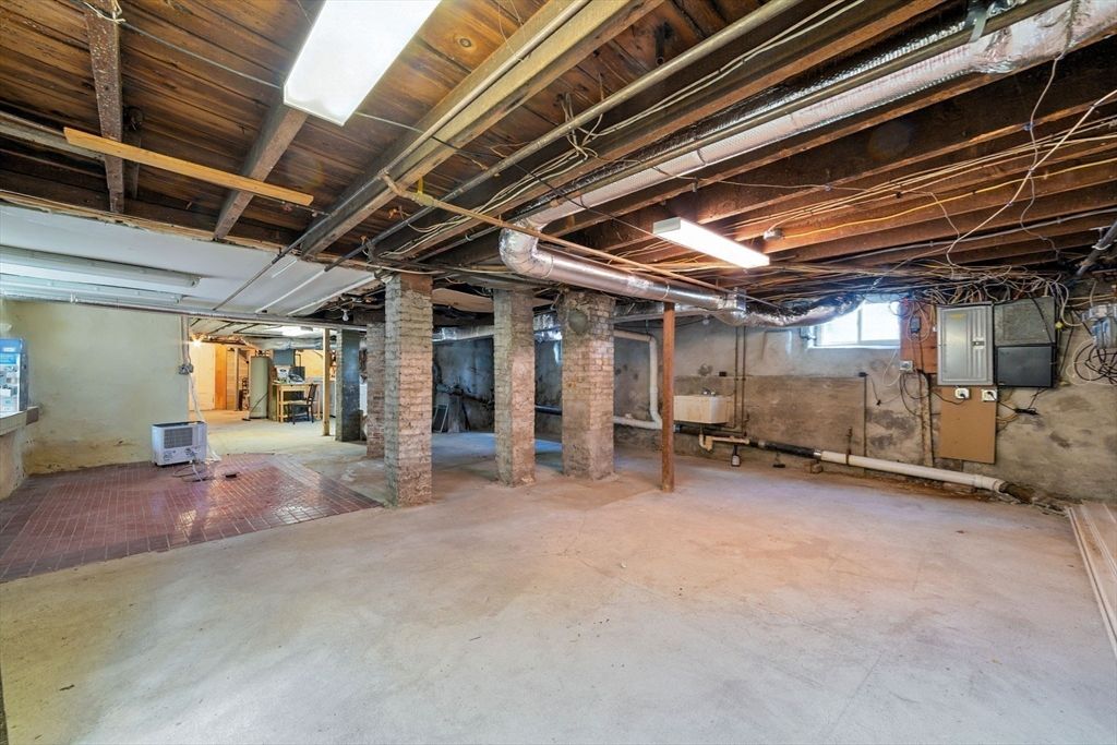 Interior, Stone Walls, Wooden Beams