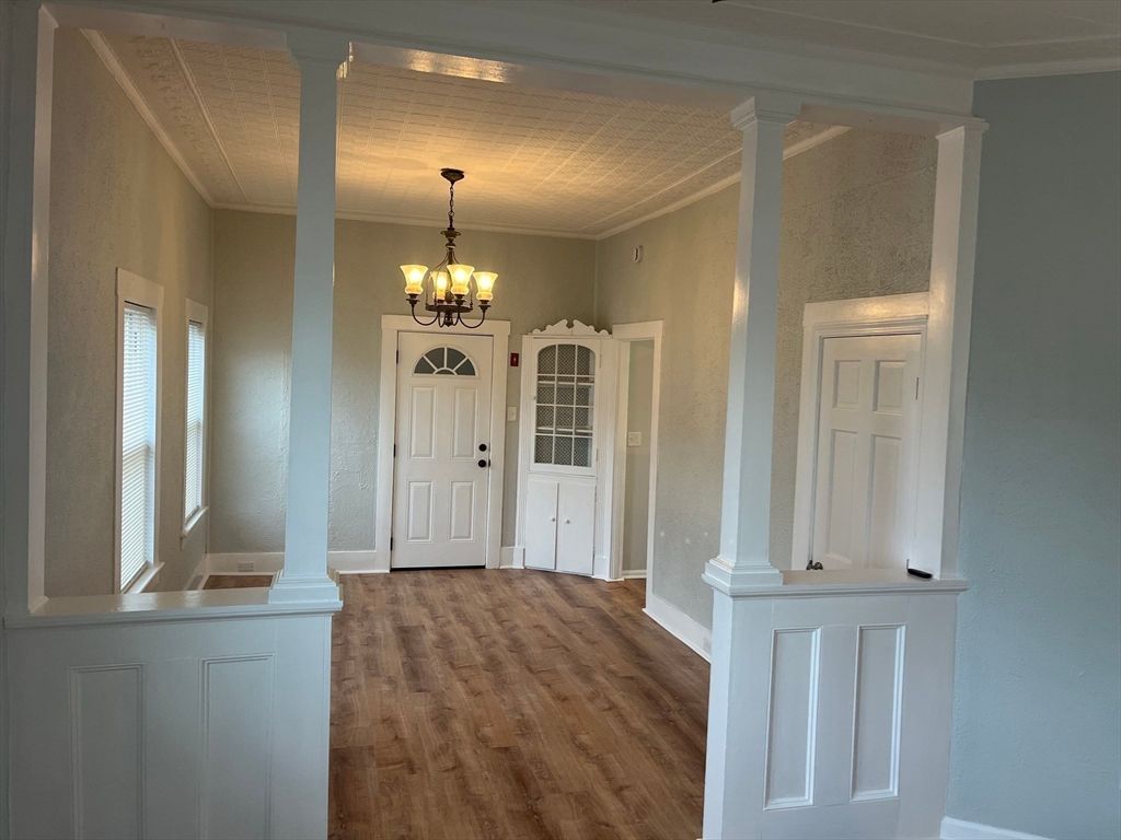 Chandelier, Interior, Wood Texture Flooring