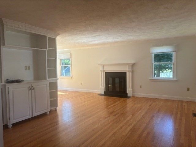 Empty room, Fireplace, Interior, Wood Texture Flooring