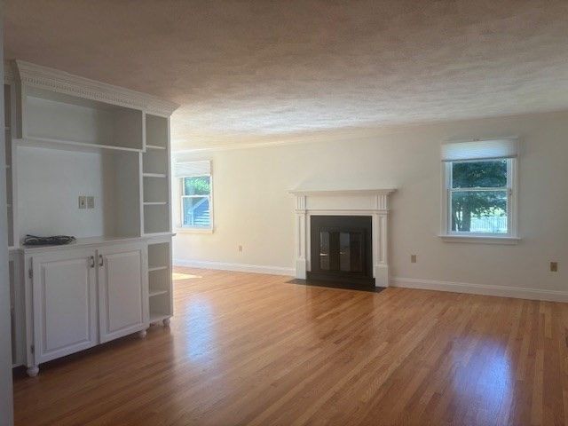 Empty room, Fireplace, Interior, Wood Texture Flooring